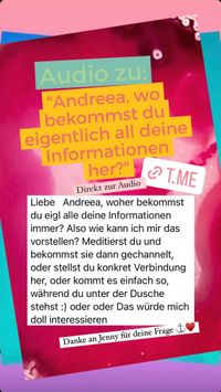 Andreea woher bekommst du eigentlich all deine Informationen her? Audio Andreea Emiliana Energy Reading