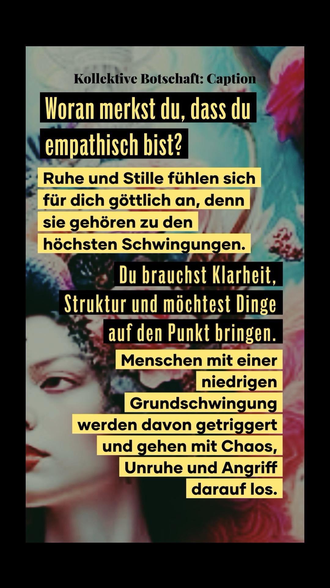 Kollektive Botschaft: Woran merkst du, dass du empathisch bist?